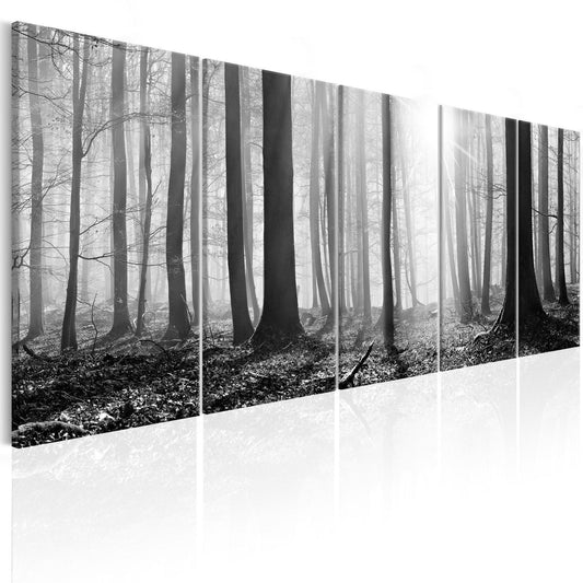Schilderij - Monochrome Forest