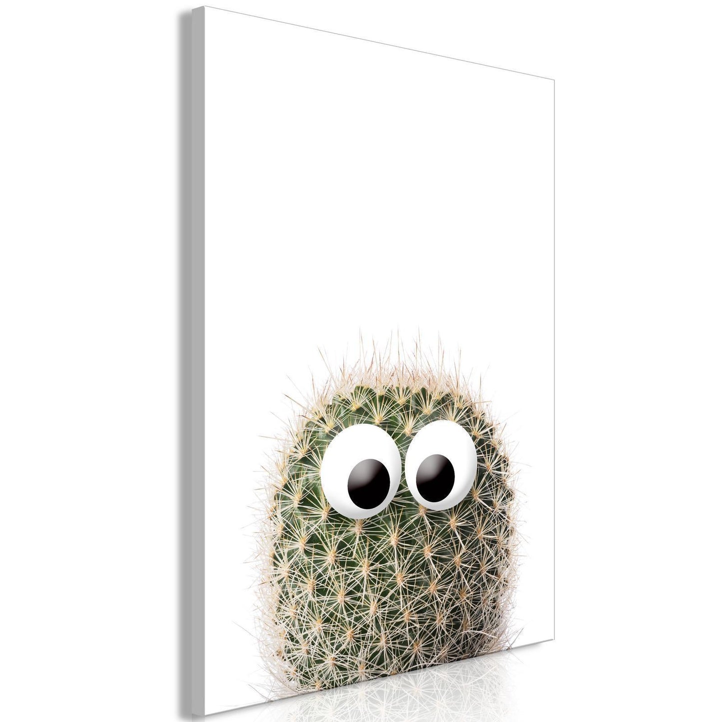 Schilderij - Cactus With Eyes (1 Part) Vertical