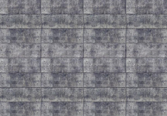 Photo wallpaper - Gray fortress - background with regular rectangles with concrete texture