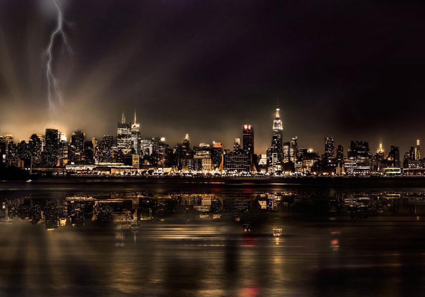 Fototapete - Sturm in New York City