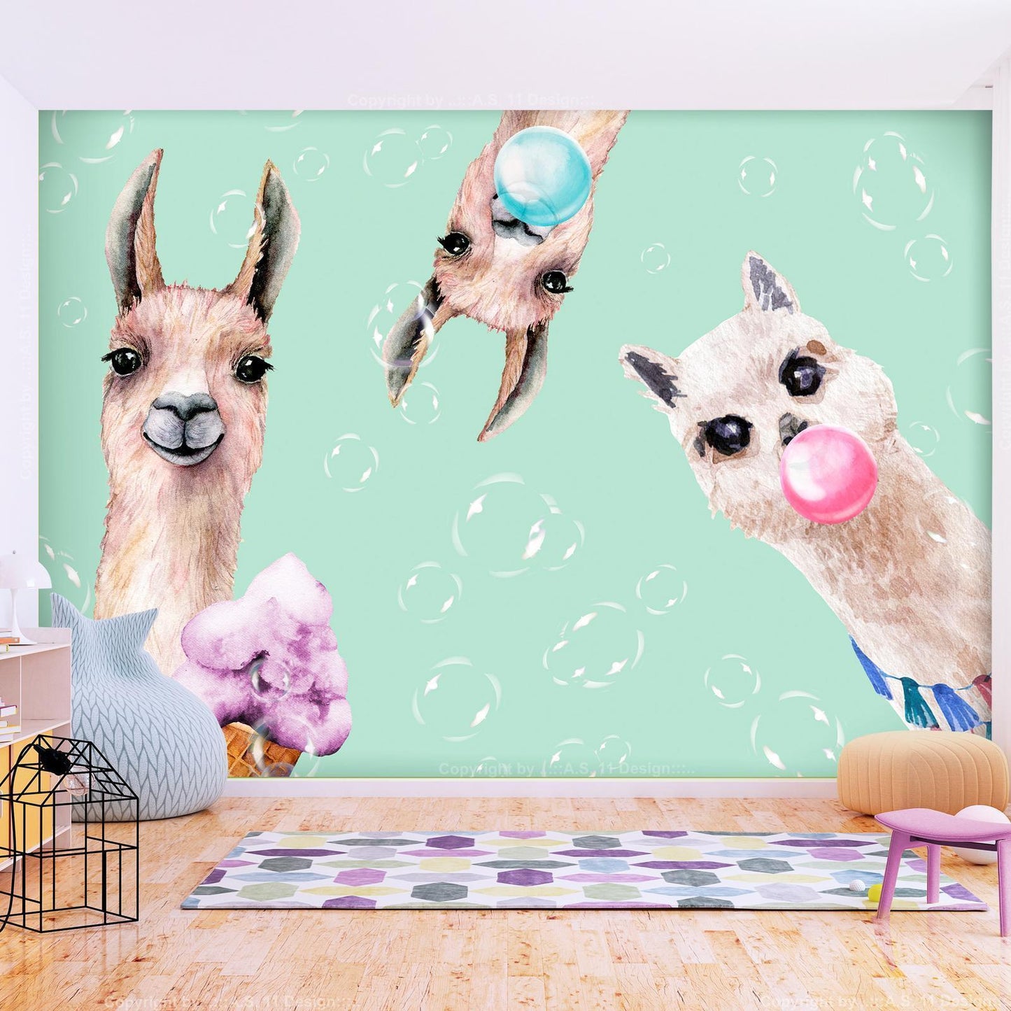 Photo Wallpaper - Crazy Llamas