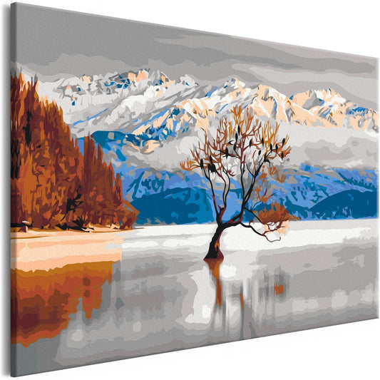Doe-het-zelf op canvas schilderen - Wanaka Lake