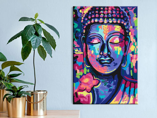 Doe-het-zelf op canvas schilderen - Buddha's Crazy Colors