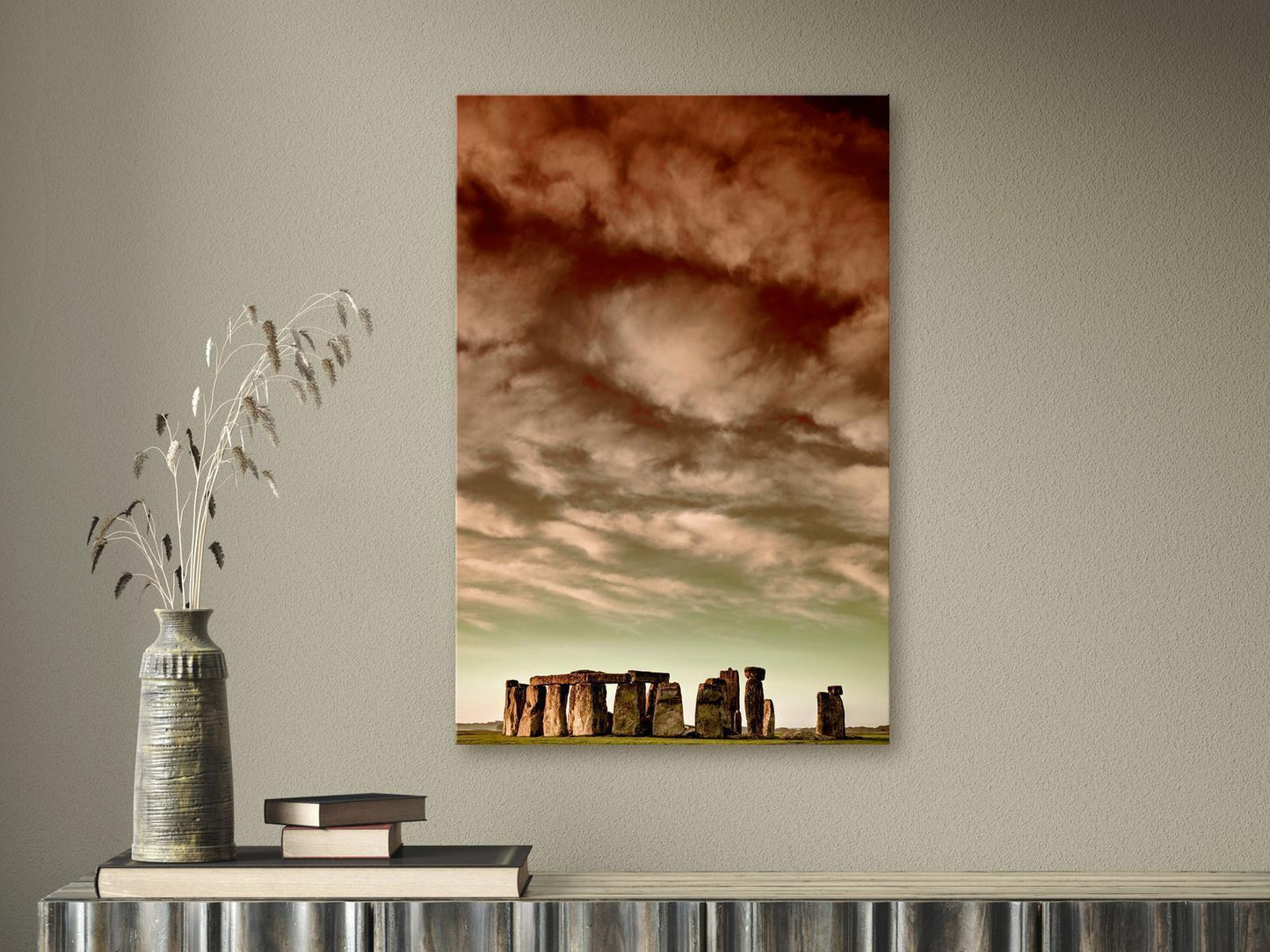 Gemälde - Wolken über Stonehenge (1 Teil) Vertikal