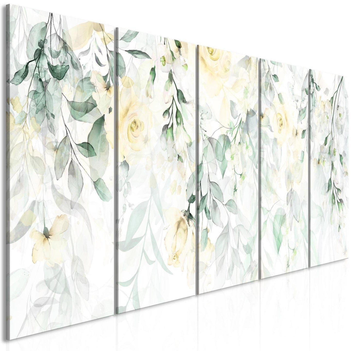 Gemälde - Wasserfall aus Rosen (5 Teile) Schmal - Zweite Variante
