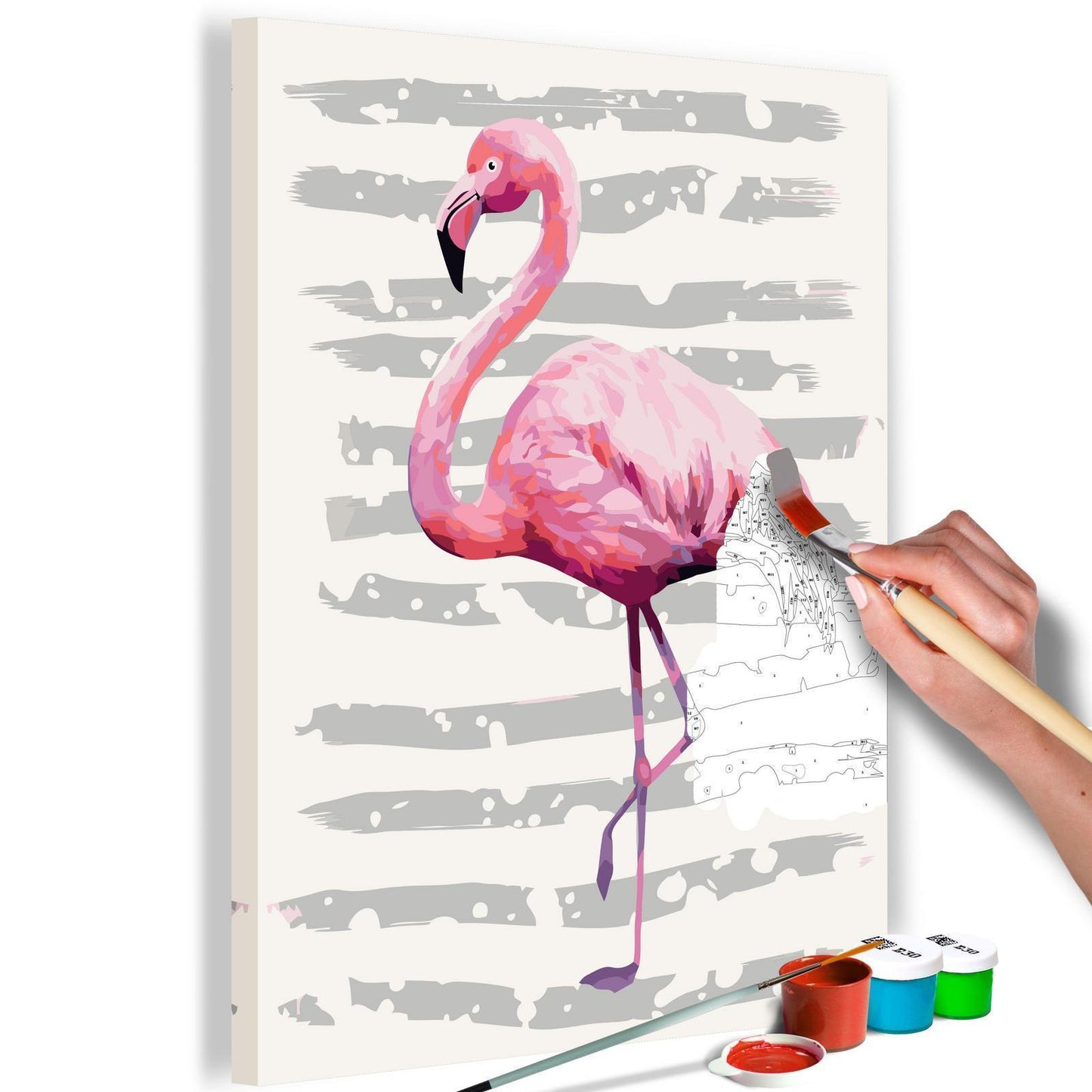 Doe-het-zelf op canvas schilderen - Beautiful Flamingo