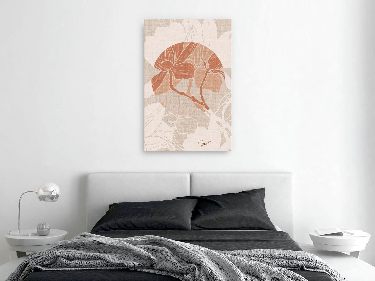 Schilderij - Stylish Magnolia (1 Part) Vertical
