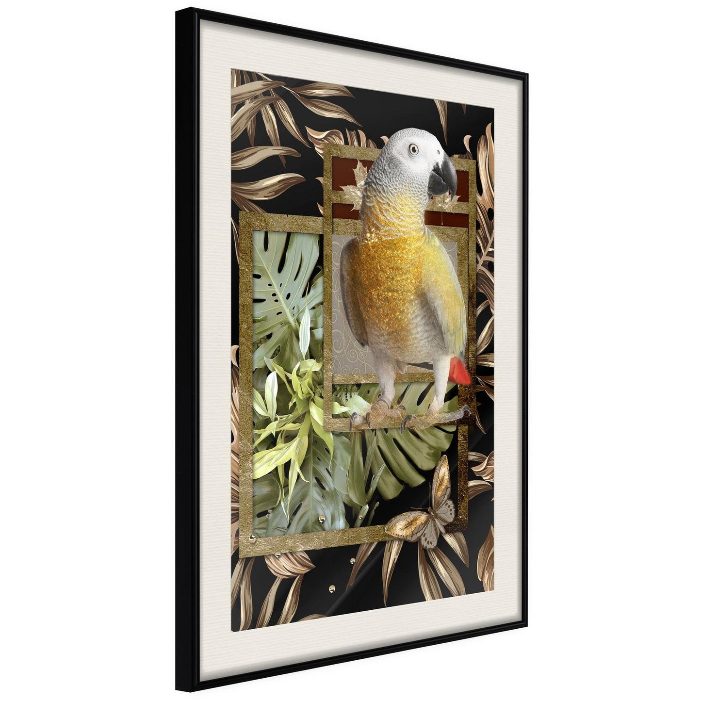 Composition with Gold Parrot