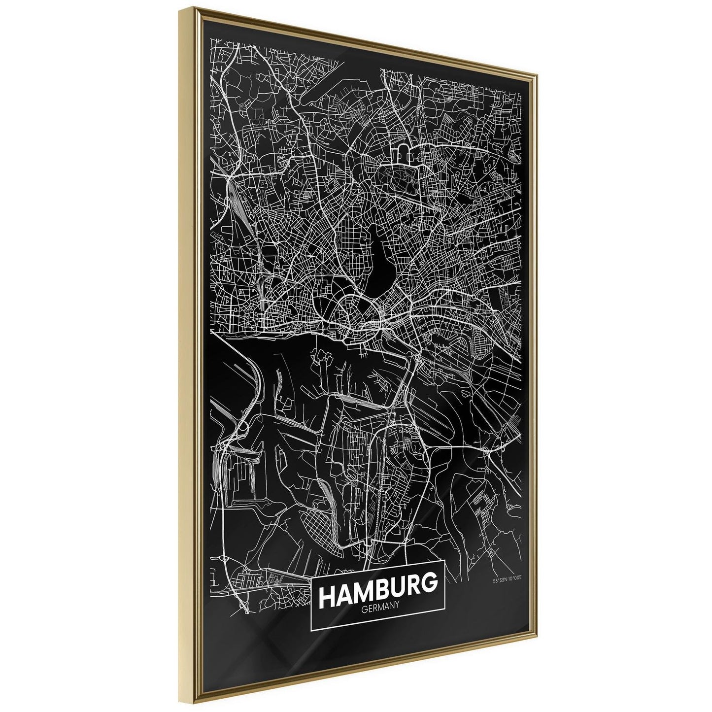 City Map: Hamburg (Dark)