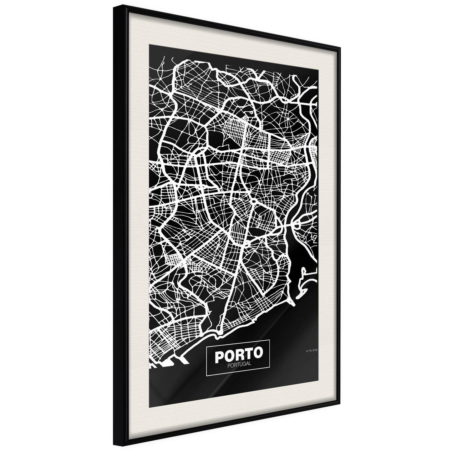 Stadtplan: Porto (dunkel)