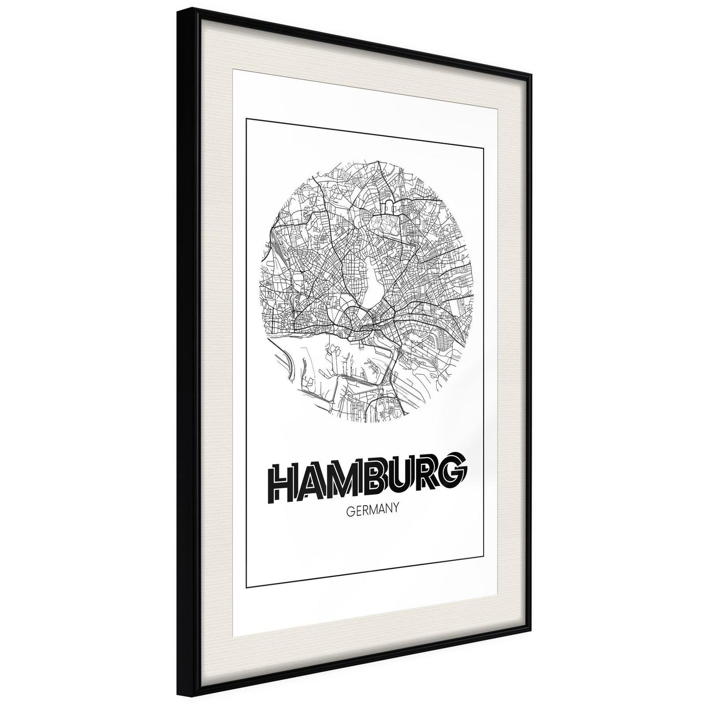 City Map: Hamburg (Round)