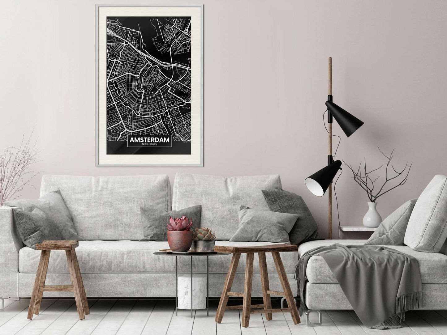 City Map: Amsterdam (Dark)
