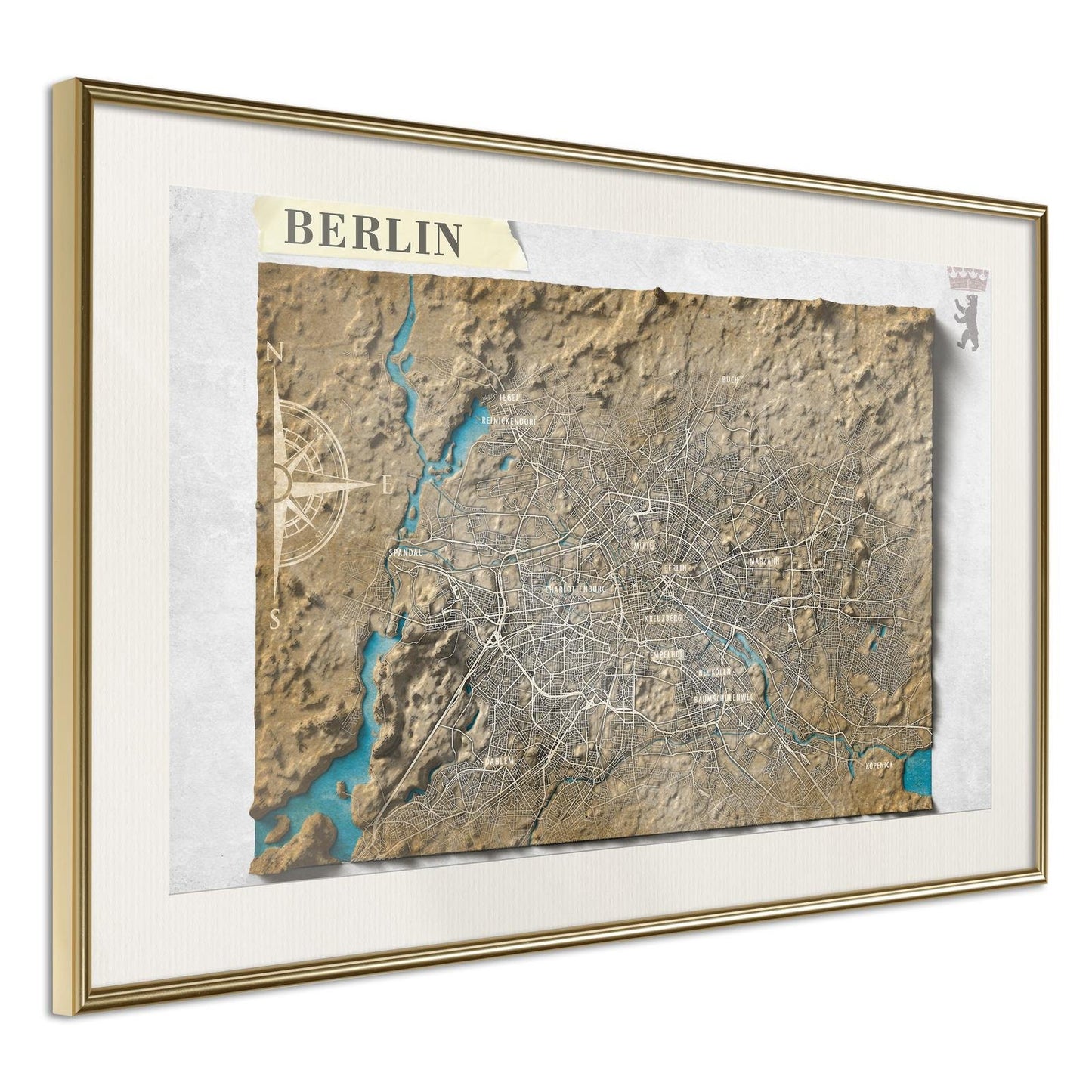 Reliefkarte: Berlin