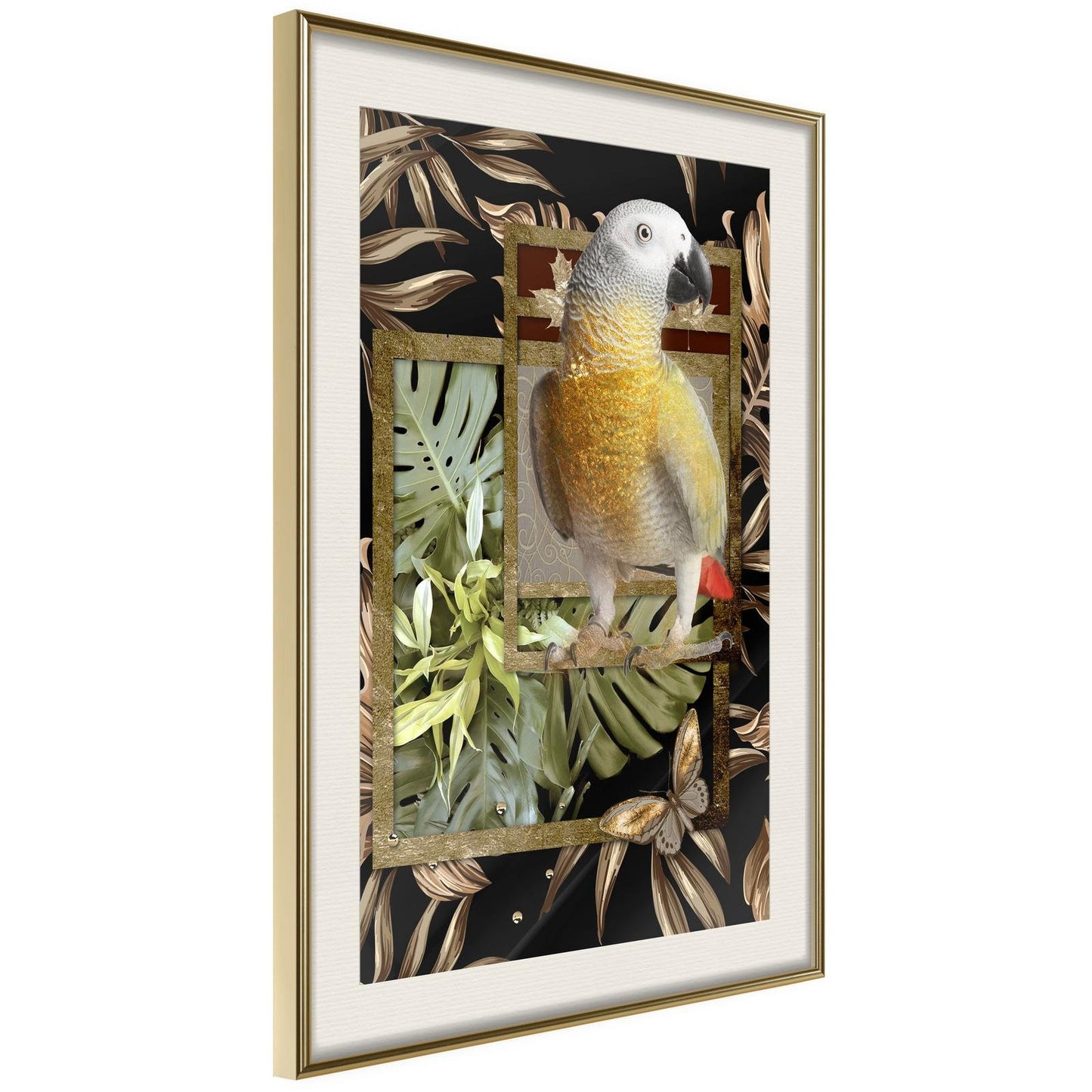 Composition with Gold Parrot