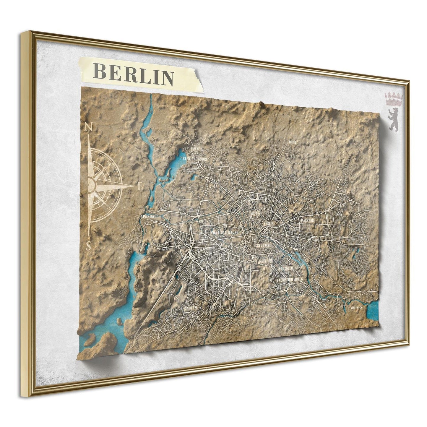 Reliefkarte: Berlin