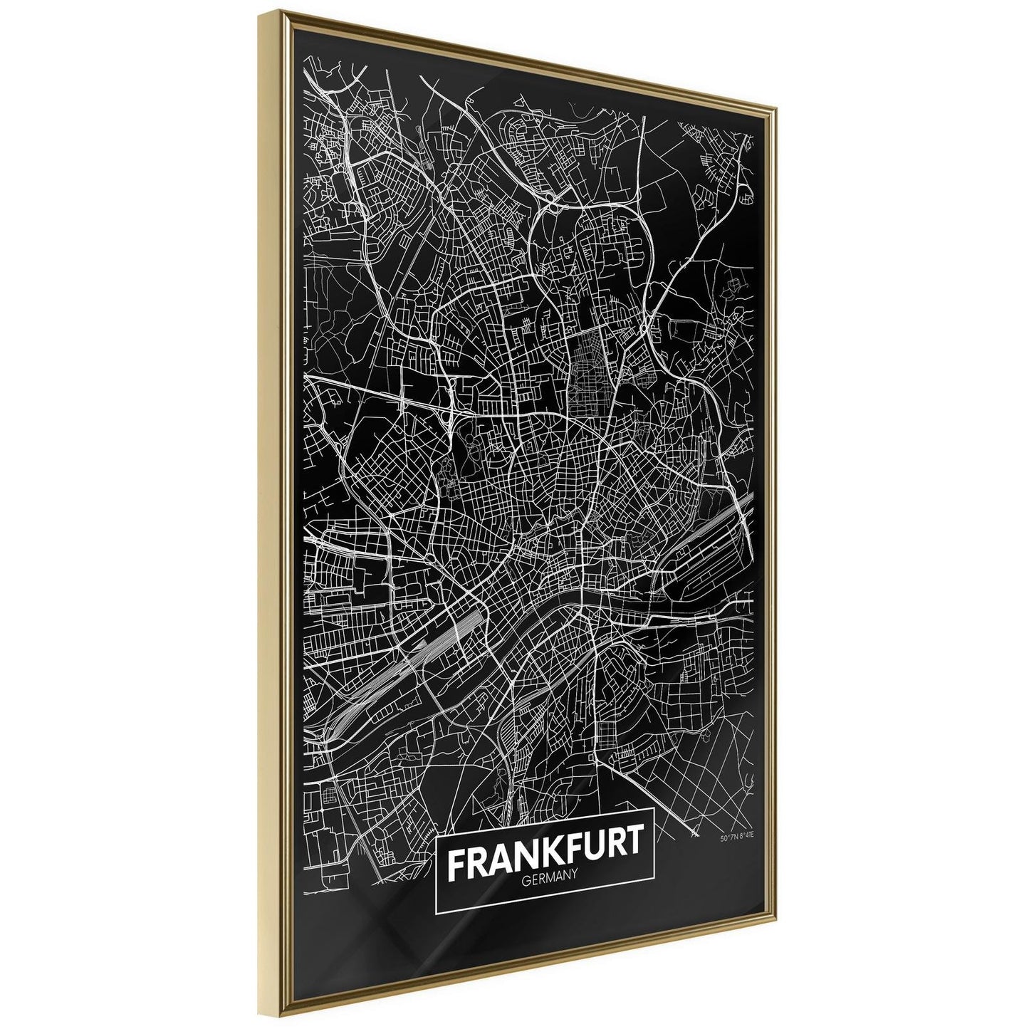 City Map: Frankfurt (Dark)