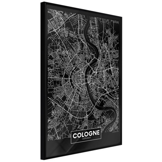 Stadtplan: Köln (dunkel)