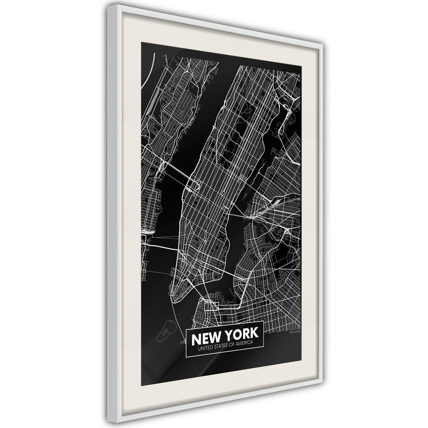 Stadtplan: New York (dunkel)