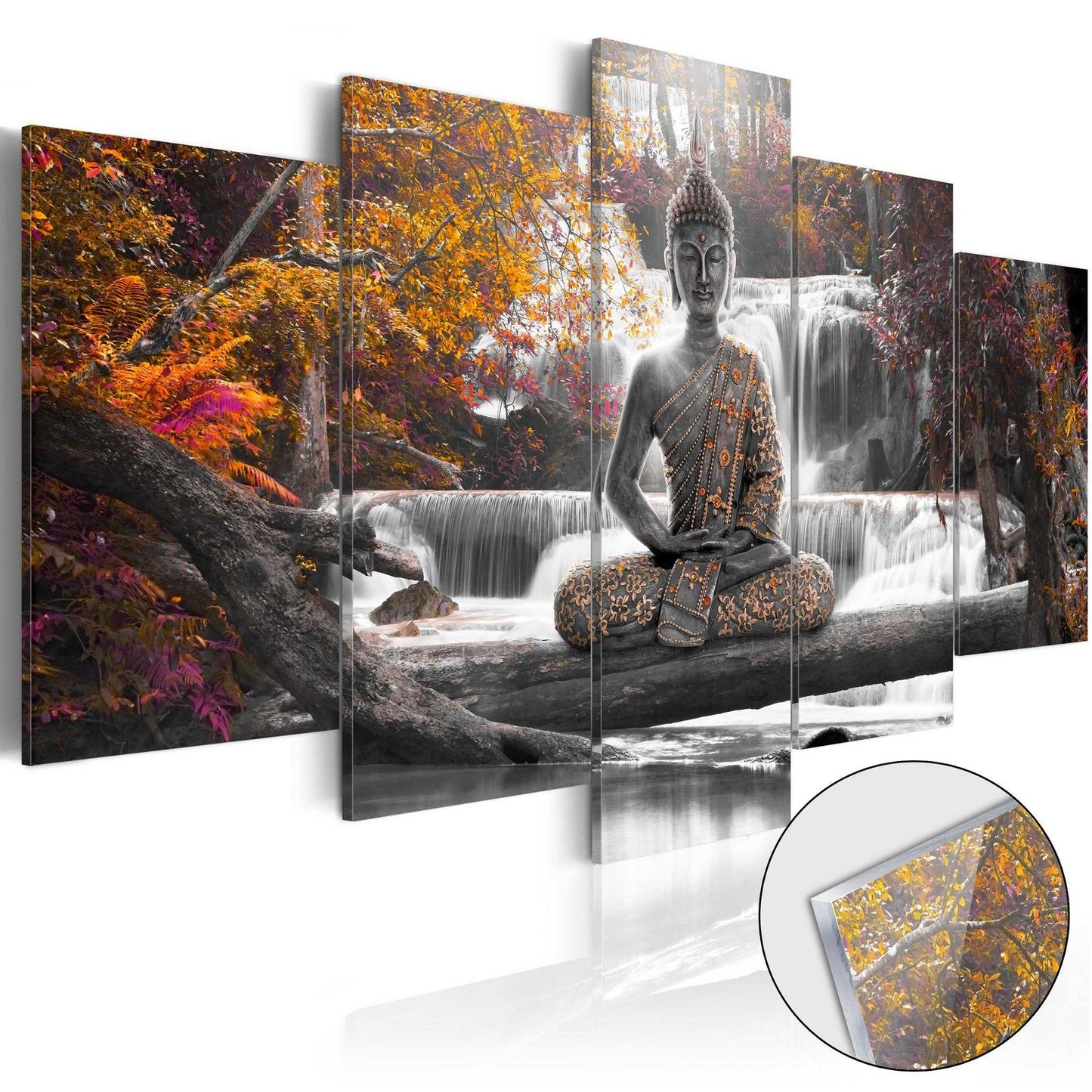 Afbeelding op acrylglas - Autumnal Buddha [Glass]