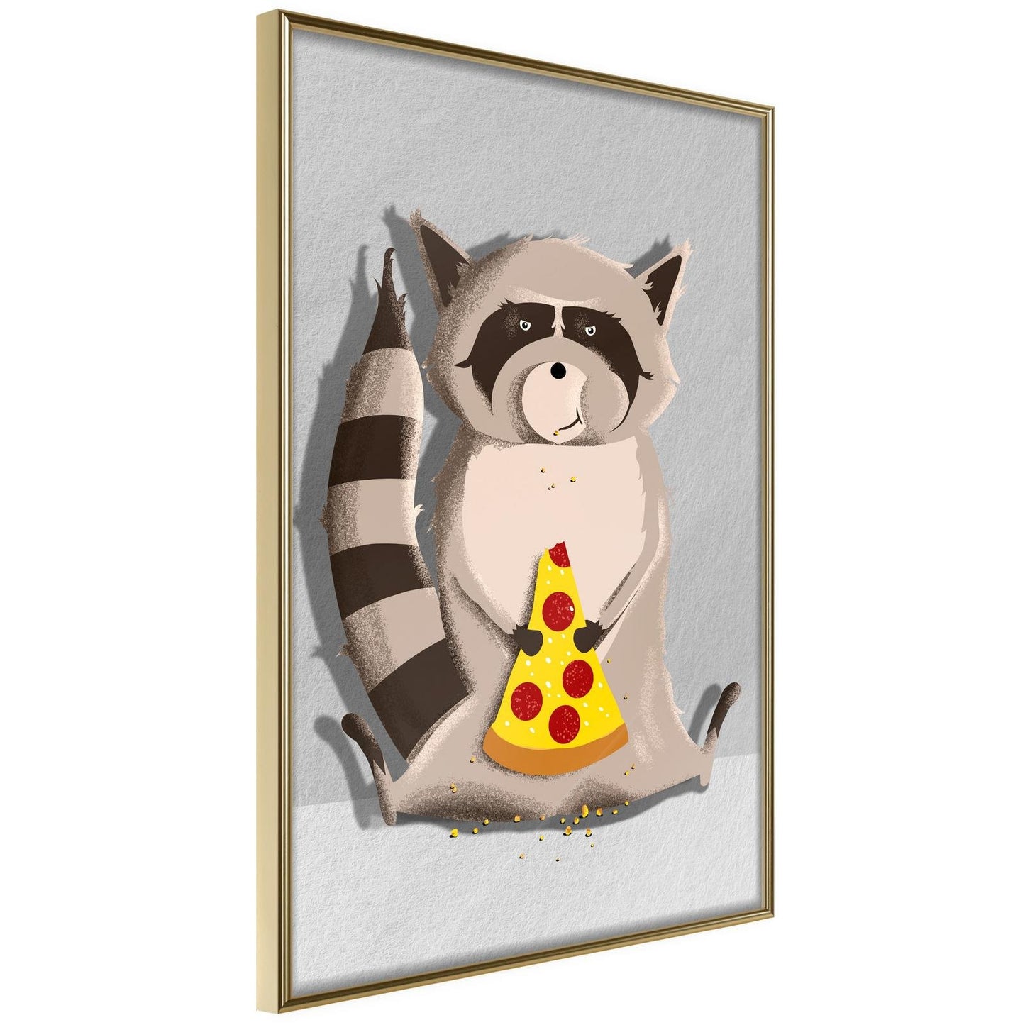 Racoon Eating Pizza