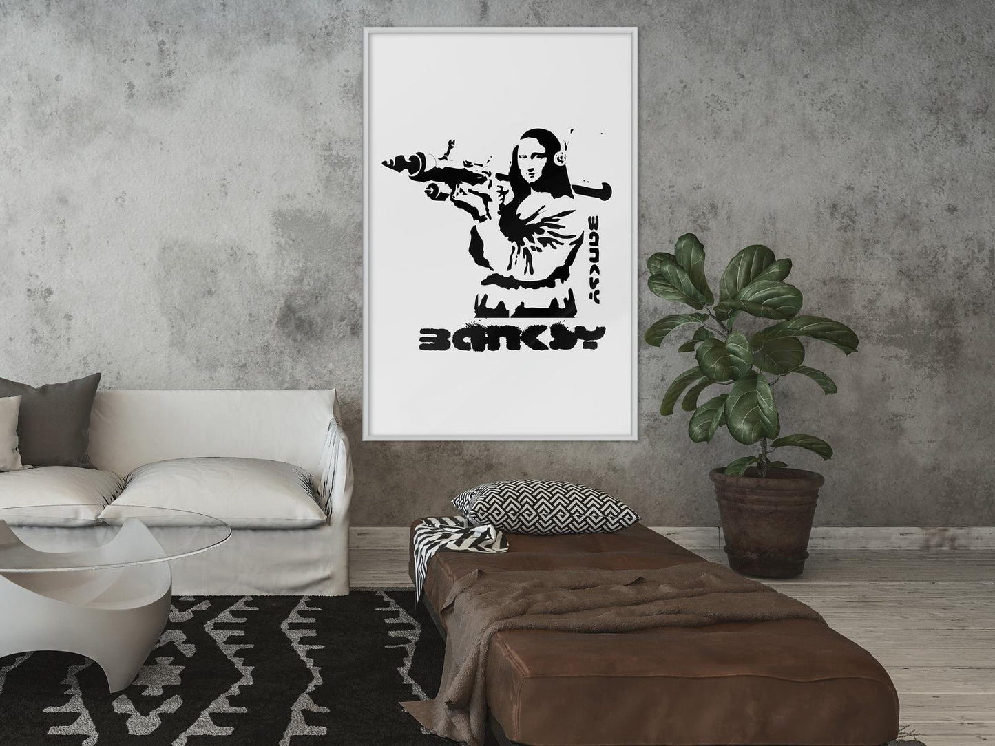 Banksy: Mona Lisa with Bazooka I