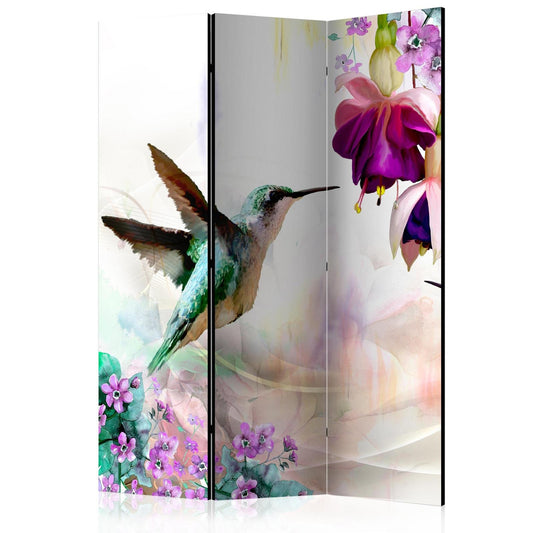 Vouwscherm - Hummingbirds and Flowers [Room Dividers]