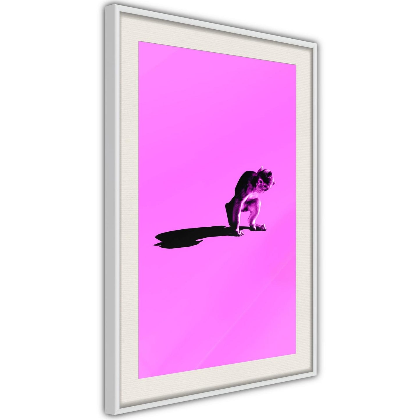 Affe auf rosa Hintergrund