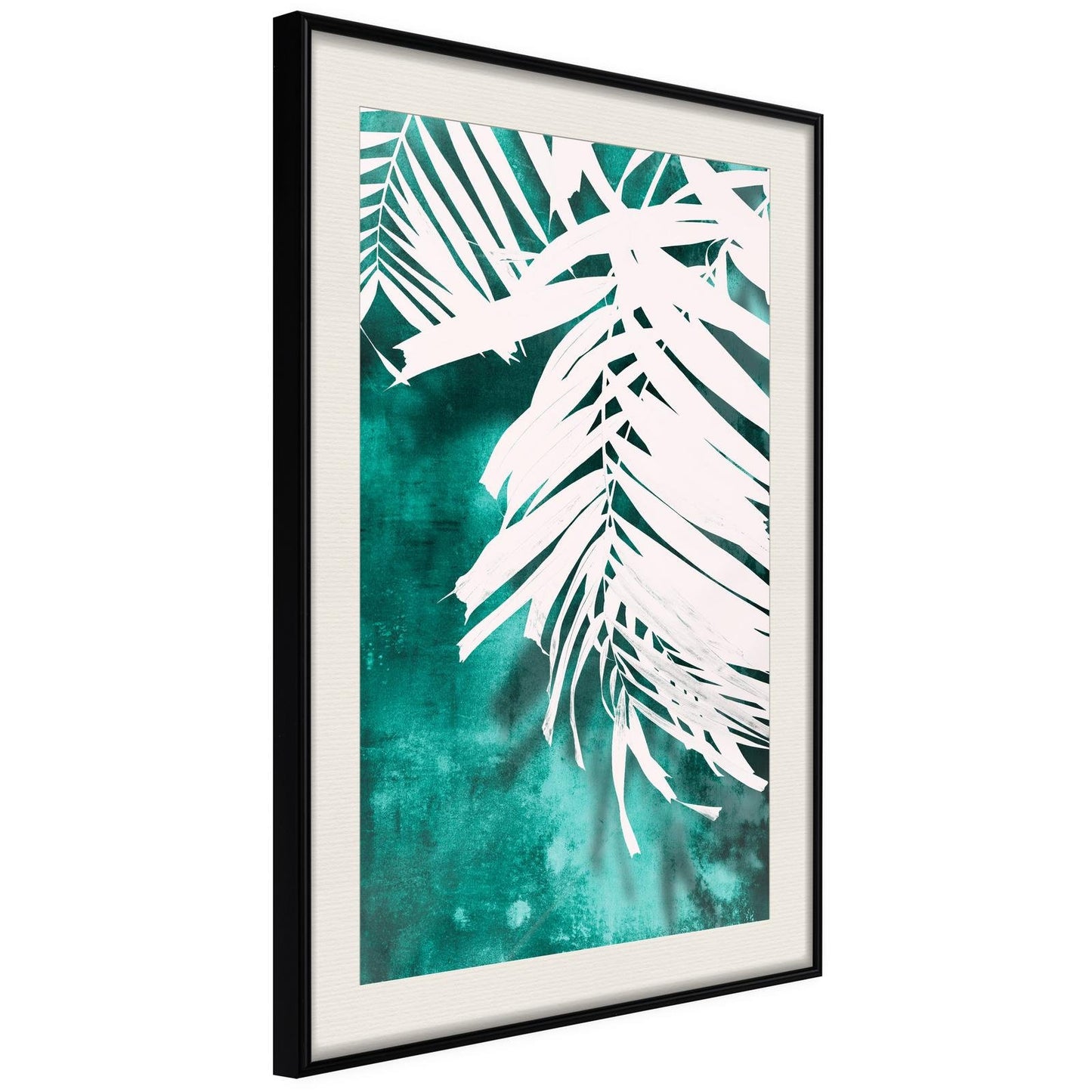 Weiße Palme auf blauem Hintergrund