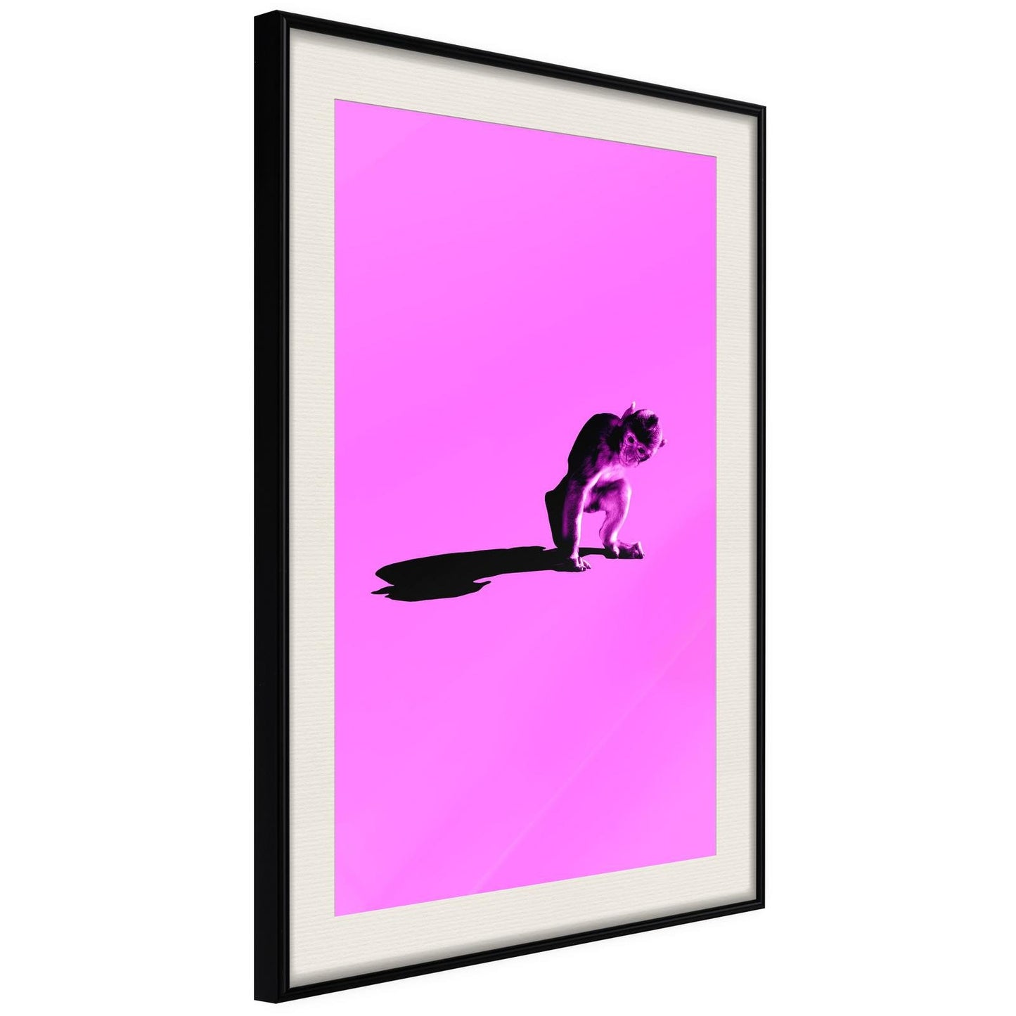 Affe auf rosa Hintergrund