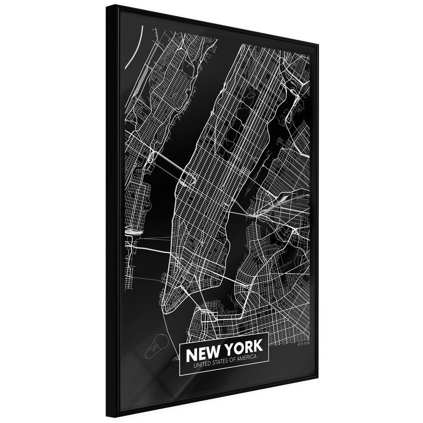 Stadtplan: New York (dunkel)